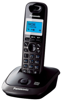 Радиотелефон Panasonic DECT KX-TG 2521 RUT (АОН, автоответчик, спикерфон, полифония, темно-серый металлик)