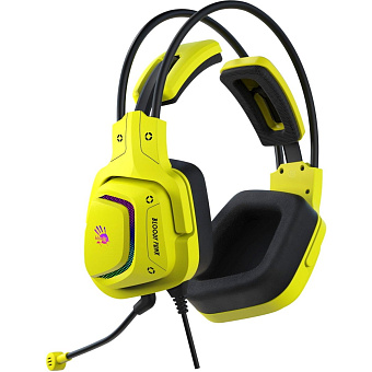 Наушники проводные A4Tech Bloody G575 (микрофон, 20 - 20 000 Гц, 105дБ, 2м, USB) черный-желтый