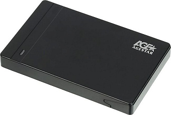 Внешний контейнер USB3.0 -> SATA 2.5", AgeStar 3UB2P3, пластик, черный