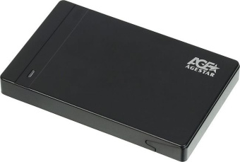 Внешний контейнер USB3.0 -> SATA 2.5", AgeStar 3UB2P3, пластик, черный