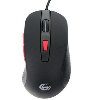 Мышь проводная Gembird MG-790 Gaming 2400dpi Подсветка USB Black (кабель тканевый)