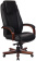 Кресло Бюрократ T-9923 WALNUT (кожа, мех. качания, крест. металл/дерево, до 200 кг) Черный