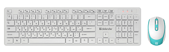 Комплект беспроводной (клавиатура+мышь) Defender Auckland C-987 White