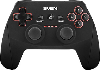 Геймпад SVEN GC-2040 (Wireless, аккумулятор, покытие soft-touch, Windows, PS3, ANDROID)