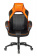 Кресло Zombie VIKING 2 AERO (текстиль/эко.кожа, мех. качания, крест. пластик, до 120 кг) Черно-оранжевый