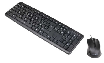 Комплект проводной (клавиатура+мышь) OKLICK 600M USB Black