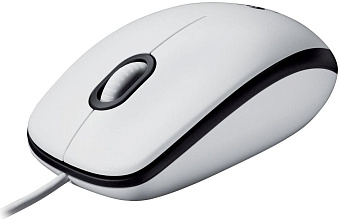 Мышь проводная Logitech M100 Optical USB White