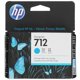 Картридж струйный HP 712 (3ED67A) для HP DesignJet T230/T630, голубой