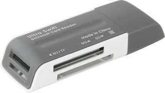 Внешний картридер USB2.0 Defender Ultra Swift microSD/SD/MMC, серебристый