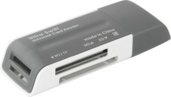 Внешний картридер USB2.0 Defender Ultra Swift microSD/SD/MMC, серебристый