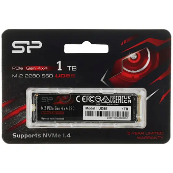Накопитель SSD M.2 1Tb Silicon Power UD85 (PCI-E 4.0 х4, 3600/2800 Мбайт/сек)