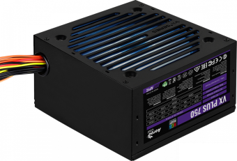 Блок питания 750W Aerocool VX Plus 750 RGB (120mm, 24+8pin, 2*8pin, 6*Sata, 3*Molex)