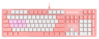 Клавиатура проводная A4Tech Bloody B800 Dual Color (механика Light Strike, белая подсветка, Anti-Ghost:) Pink