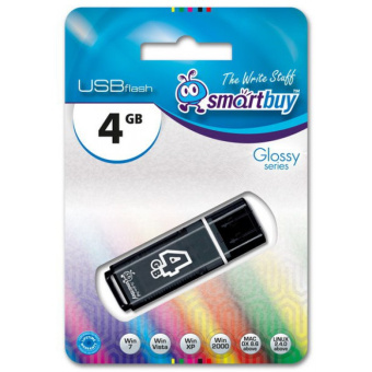 Флешка 4Gb SmartBuy Glossy Black