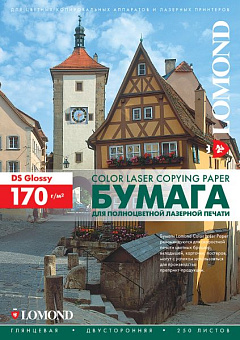 Бумага Lomond [A3] глянцевая 2х сторонняя, (для лазерной печати), 170 гр/м2, 250л