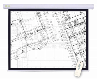 Экран для проектора Cactus 180x180см Motoscreen CS-PSM-180x180 1:1 настенно-потолочный рулонный (моторизованный привод)