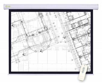 Экран для проектора Cactus 180x180см Motoscreen CS-PSM-180x180 1:1 настенно-потолочный рулонный (моторизованный привод)