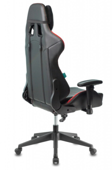 Кресло Zombie VIKING 5 AERO (эко.кожа, мех. качания, крест. пластик, до 120 кг) Черно-красный