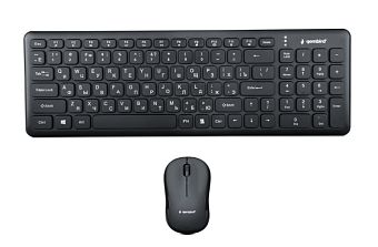 Комплект беспроводной (клавиатура+мышь) Gembird KBS-9200 Wireless USB Black