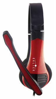 Наушники проводные Oklick HS-M150 (микрофон, накладные, 20-20 000 Гц, 105 дБ, 2 м) Black-Red