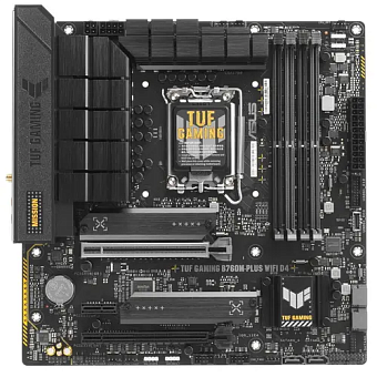 Материнская плата Socket-1700 ASUS TUF GAMING B760M-PLUS WIFI (B760) 4*DDR5 HDMI DP mATX