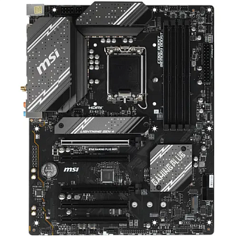 Материнская плата Socket-1700 MSI B760 GAMING PLUS WIFI (B760) 4*DDR5 HDMI DP ATX