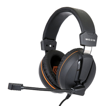 Наушники проводные Gembird MHS-G100 Gaming (мониторные, 20 - 20 000 Гц, 96 дБ) black