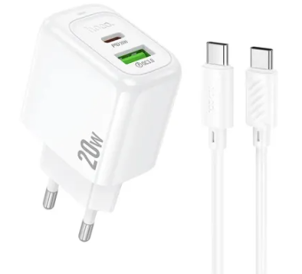 Сетевое зарядное устройство Hoco CS54A 20W USB-A USB-C белый