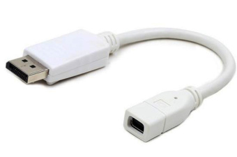 Кабель-переходник miniDP (f) < - > DP (m), 0.10м, Cablexpert, White