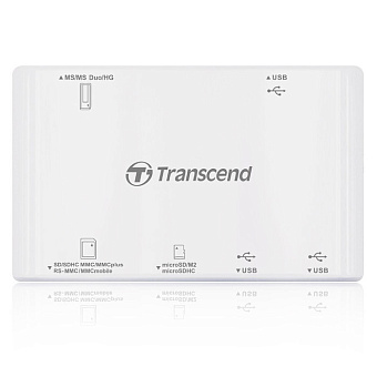 Внешний картридер Transcend TS-RDP7W (480 Мб/с, microSD/SD/SDHC/MS/MMC, 3*USB) White