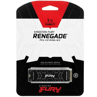 Накопитель SSD M.2 1Tb Kingston Fury Renegade (PCI-E 4.0 x4, 7300/6000 Мбайт/сек)