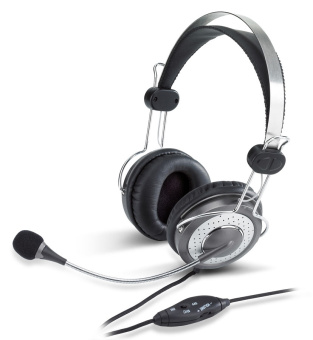 Наушники проводные Genius Headset HS-04SU jack 3.5 мм черный