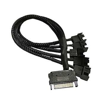 Разветвитель питания для вентиляторов SATA - 3 pin,  5 разъемов