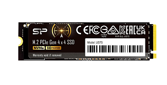 Накопитель SSD M.2 1Tb Silicon Power US75 (PCI-E 4.0 x4, 7000/6000 Мбайт/сек)