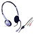 Наушники проводные Genius Headset HS-02B jack 3.5 мм синий