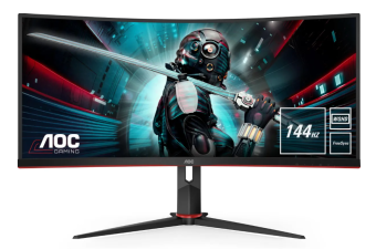 Монитор 34" AOC CU34G2X (VA 3440x1440 1ms 144Hz DP HDMI) Black