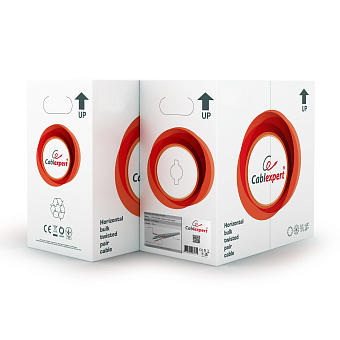Кабель витая пара внутренний 4 пары UTP кат.5e (100м) медный, Cablexpert PVC