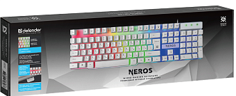 Клавиатура проводная Defender Neros GK-147 White