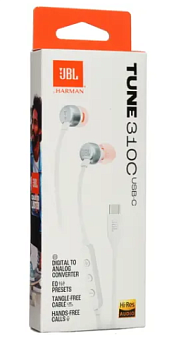 Наушники проводные JBL Tune 310C Type C White