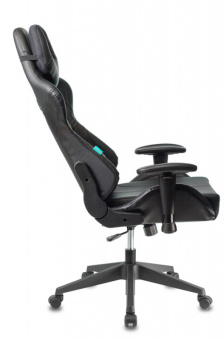 Кресло Zombie VIKING 5 AERO (эко.кожа, мех. качания, крест. пластик, до 120 кг) Черный