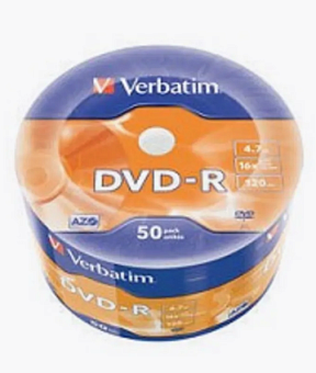 Диск DVD-R 4,7Gb Verbatim 16x Shrink/50 Azo (50шт.)