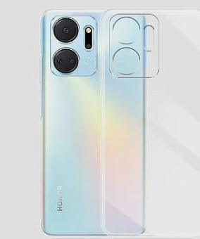 Чехол для смартфона Honor X7a - силиконовый прозрачный