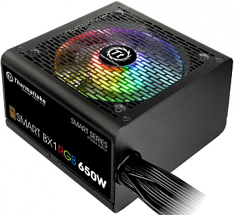 Блок питания 650W Thermaltake Smart BX1RGB (120mm, 24+8pin, 2*8pin, 6*Sata, 4*IDE, RGB, 80 PLUS Bronze)
