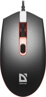 Мышь проводная Defender Dot MB-986 7цветов 4D 1000-1600dpi Black