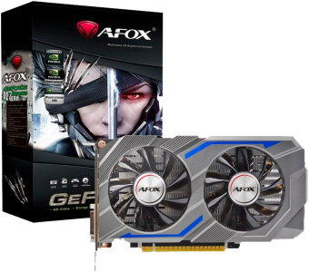 Видеокарта 4Gb AFOX AF1650-4096D6H1-V8 (GTX1650) GDDR6 128bit DP DVI HDMI
