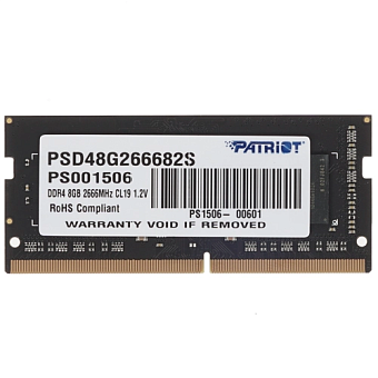 Модуль памяти SODIMM DDR4 8Gb PC4-21300 2666MHz Patriot