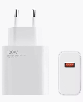 Сетевое зарядное устройство Xiaomi 120W HyperCharge Combo USB-A белый