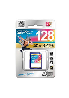 Карта памяти SD 128Gb Silicon Power SDXC CLASS10 Elite 50/15Mb/s