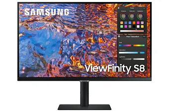 Монитор 27" Samsung ViewFinity S8 (IPS 3840x2160 5ms 60Hz DP HDMI USB-C) Black