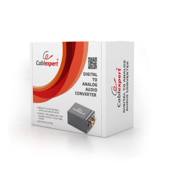 Конвертер Cablexpert DSC-OPT-RCA-001, преобразование цифрового сигнала аудио в аналоговый